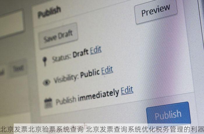 北京发票北京验票系统查询 北京发票查询系统优化税务管理的利器