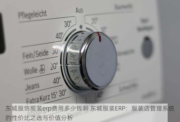 东城服饰服装erp费用多少钱啊 东城服装ERP：服装店管理系统的性价比之选与价值分析