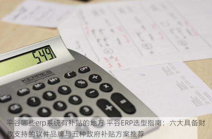 平谷哪些erp系统有补贴的地方 平谷ERP选型指南：六大具备财政支持的软件品牌与五种政府补贴方案推荐