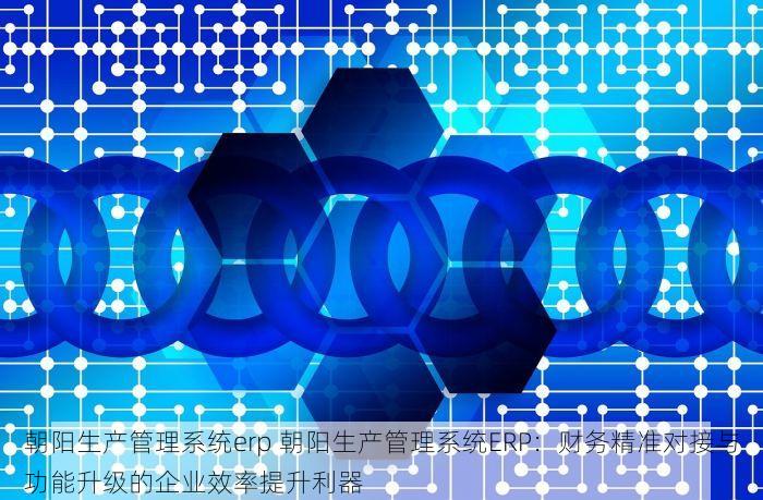 朝阳生产管理系统erp 朝阳生产管理系统ERP：财务精准对接与功能升级的企业效率提升利器