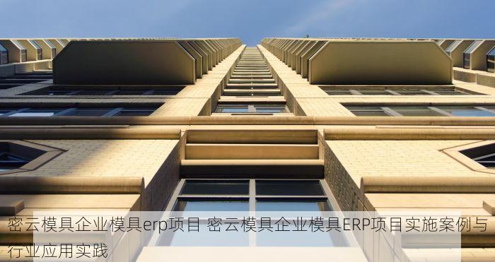 密云模具企业模具erp项目 密云模具企业模具ERP项目实施案例与行业应用实践