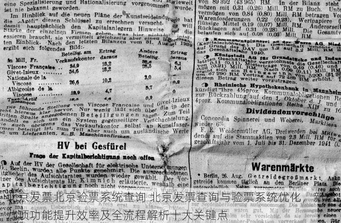 北京发票北京验票系统查询 北京发票查询与验票系统优化，新增八项功能提升效率及全流程解析十大关键点
